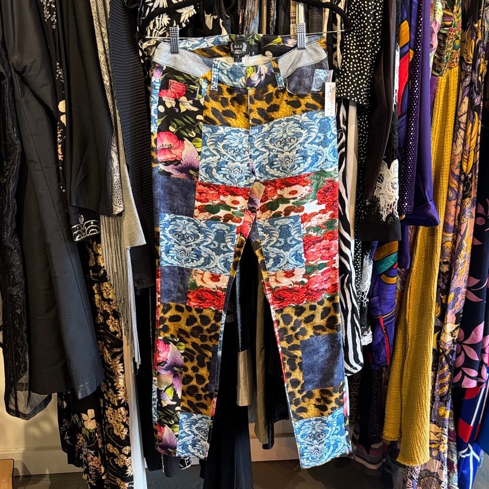 A.Z.I New York Multicolor Patchwork Pants NWT